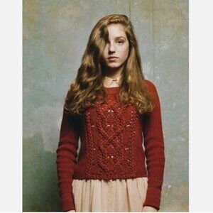 Marc By Marc Jacobs SMALL Merino Wool Cable Knit Sweater Cinnamon Stick Brown